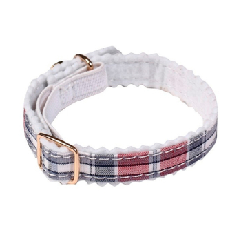 COLLAR GATO ELASTICO ESCOCES VIOLETA