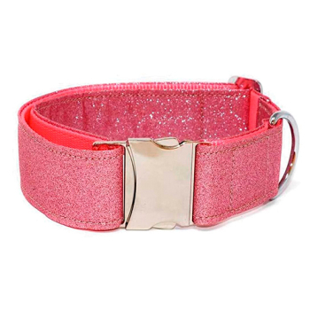 COLLAR GALGO 4CM PURPURINA ROSA
