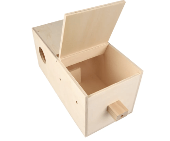 CAJA NIDO HORIZONTAL PARA AGAPORNIS - 1